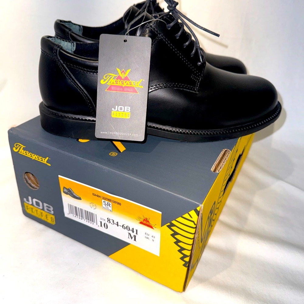 Thorogood 834-6041 Uniform Classics Black Leather Oxford Shoe